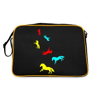 Icône Cheval Cheval - Sac Retro - noir/or - Dos