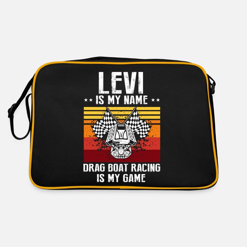 Drag Boot Design für Rennbootfahrer Retro Tasche