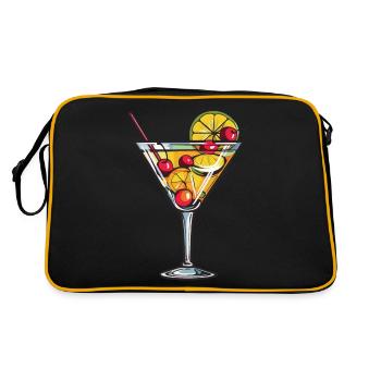 Limonade Drink - Retro Tasche - Schwarz/Gold - Hinten