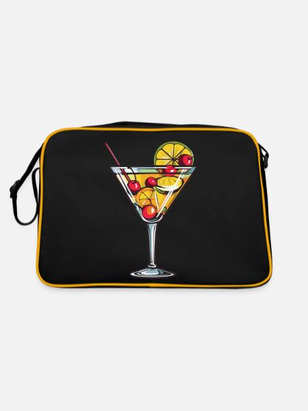 Limonade Drink - Retro Tasche - Schwarz/Gold - Hinten