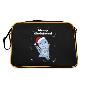 Dino Noël Hiver Animaux Dinos - Sac Retro - noir/or - Dos