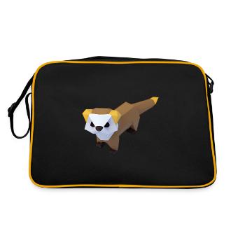 Polygon Frettchen - Retro Tasche - Schwarz/Gold - Hinten