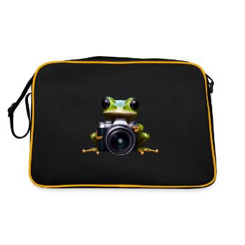 Frog photographer in action - Retro Bag - black/gold - Back
