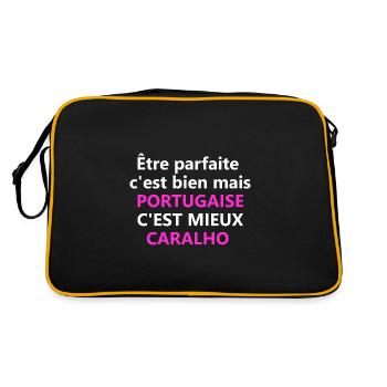 être parfaite mais PORTUGAISE c'est mieux - Sac Retro - noir/or - Dos