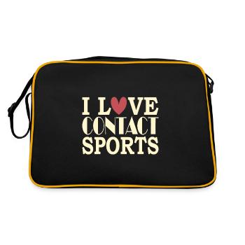 I love contact sports - Retro Bag - black/gold - Back