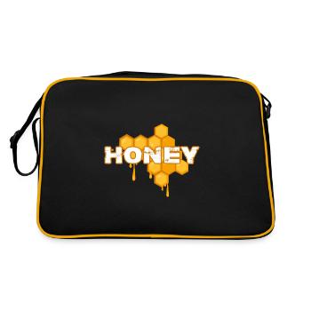 Imker Honigkönig Honey-Queen Bienenhonig - Retro Tasche - Schwarz/Gold - Hinten