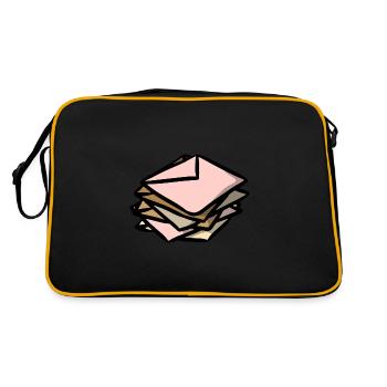 Letters letters envelope - Retro Bag - black/gold - Back