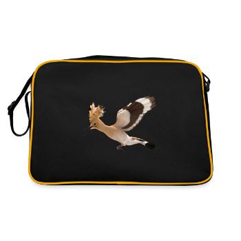 Illustration d’oiseau huppe - Sac Retro - noir/or - Dos