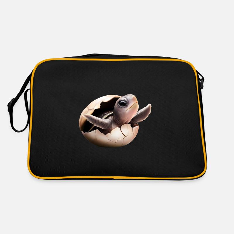 Turtle hatches from the egg Retro Bag