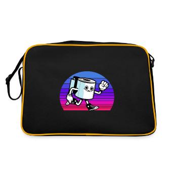 Toilettenpapier - Retro Tasche - Schwarz/Gold - Hinten