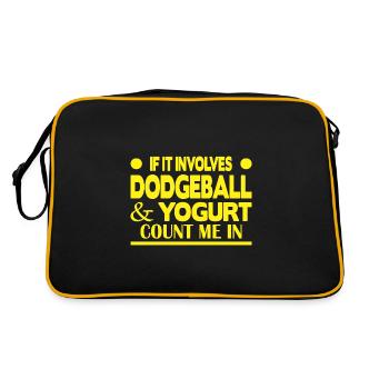S’il s’agit de Dodgeball & Yogurt, comptez-moi dans - Sac Retro - noir/or - Dos