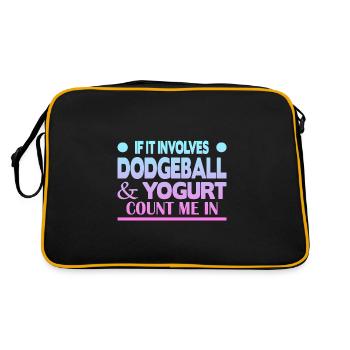 S’il s’agit de Dodgeball & Yogurt, comptez-moi dans - Sac Retro - noir/or - Dos