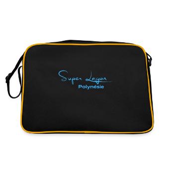Super Lagon Polynésie Cadeau personnalisé souvenir - Sac Retro - noir/or - Dos