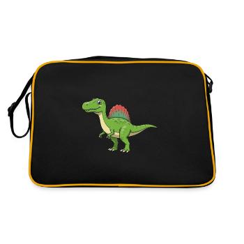 Dino Dessin Animé Spinosaurus - Sac Retro - noir/or - Dos