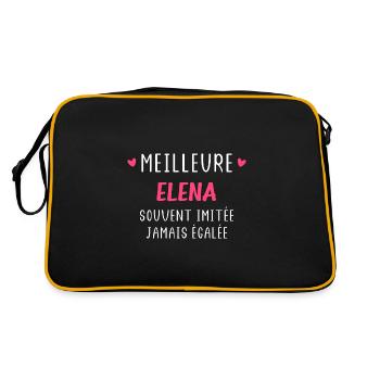 Meilleure ELENA souvent imitée jamais égalée - Sac Retro - noir/or - Dos