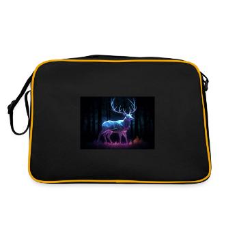 Futuristic Stag - Retro Bag - black/gold - Back
