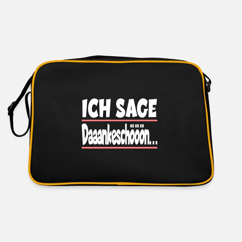 Ich sage Dankeschön für einen Kollege oder - Retro Tasche - Schwarz/Gold