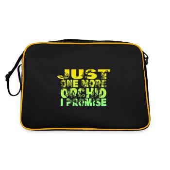 Just One More Orchid i Promise - Retro Tasche - Schwarz/Gold - Hinten