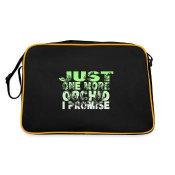 Just One More Orchid i Promise - Retro Tasche - Schwarz/Gold - Hinten