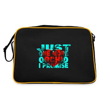 Just One More Orchid i Promise - Retro Tasche - Schwarz/Gold - Hinten