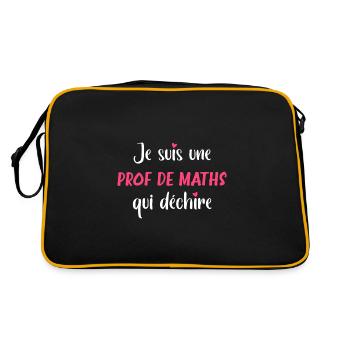 Je suis une prof de maths qui déchire - Sac Retro - noir/or - Dos