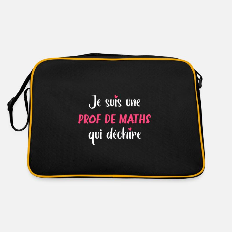 Je suis une prof de maths qui déchire - Sac Retro - noir/or