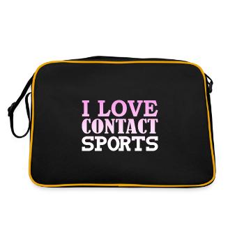I love contact sports - Retro Bag - black/gold - Back