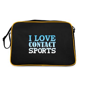 I love contact sports - Retro Bag - black/gold - Back