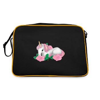 Licorne dans les roses - Sac Retro - noir/or - Dos