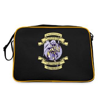 Jesus devil religion man storm message - Retro Bag - black/gold - Back