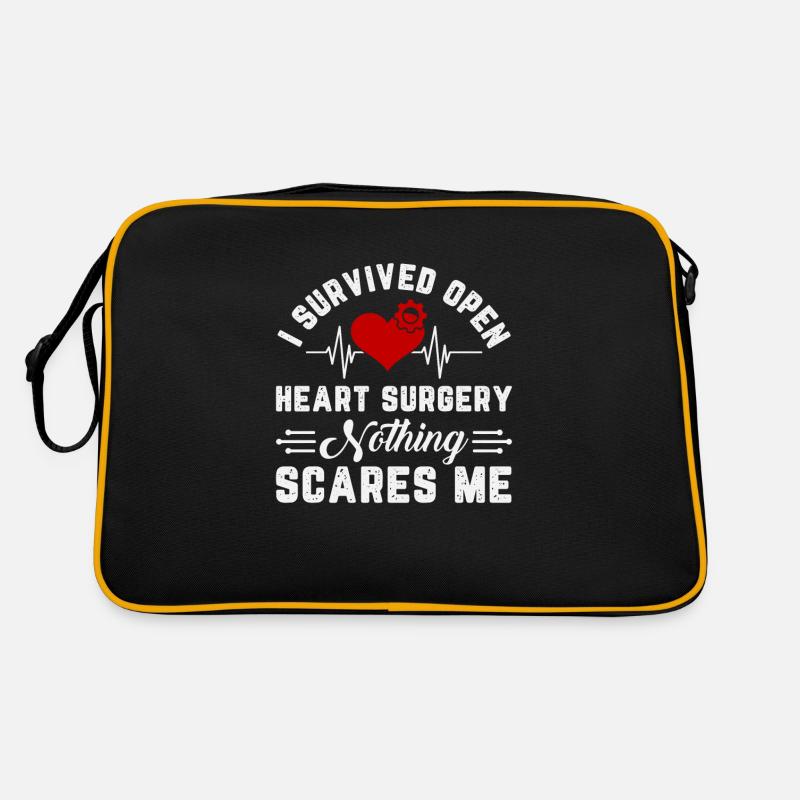 I Survived Open Heart Surgery Nothing Scares Me Retro Tasche
