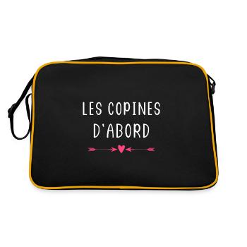 les copines d'abord - Sac Retro - noir/or - Dos