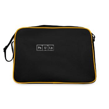 Paula Nom Prénom Chimie Éléments du tableau périodique - Sac Retro - noir/or - Dos