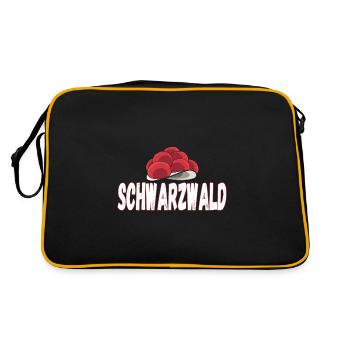 Bollenhut Schwarzwald für Kinder, Frauen und - Retro Tasche - Schwarz/Gold - Hinten