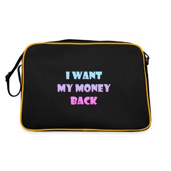 Dictons d’argent - Je veux récupérer mon argent - Sac Retro - noir/or - Dos