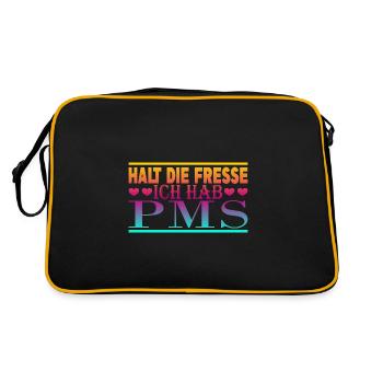 Shut up I have PMS - Retro Bag - black/gold - Back