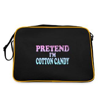 Pretend I'm Cotton Candy - Retro Bag - black/gold - Back