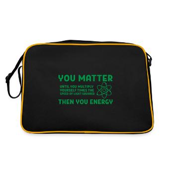 You matter energy gift saying physics school - Retro Bag - black/gold - Back