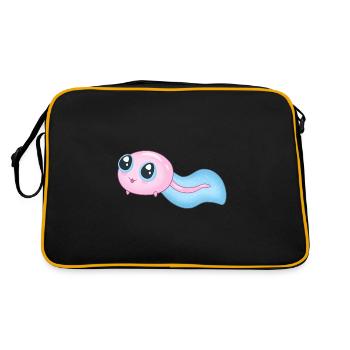 Cute Cyan Tadpole - Retro Bag - black/gold - Back
