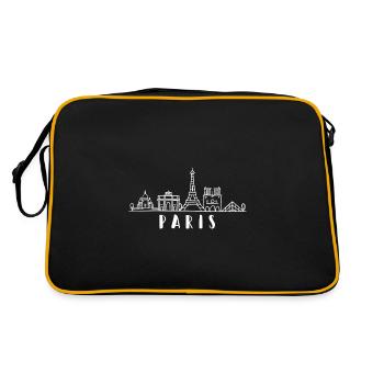 Paris City Skyline France Paris Frankreich - Retro Bag - black/gold - Back
