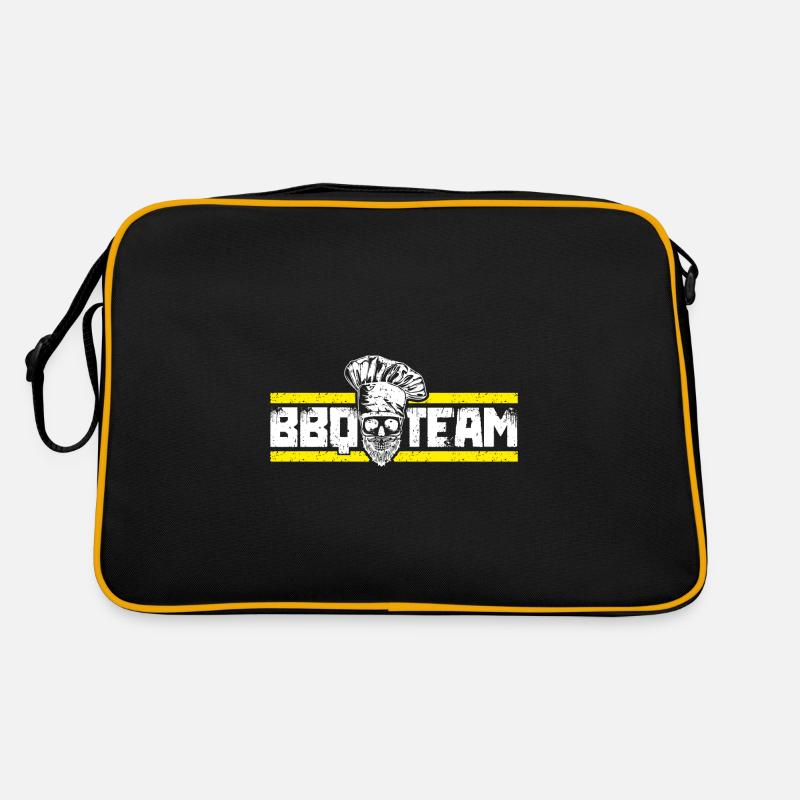 grill bbq team totenkopf Retro Tasche