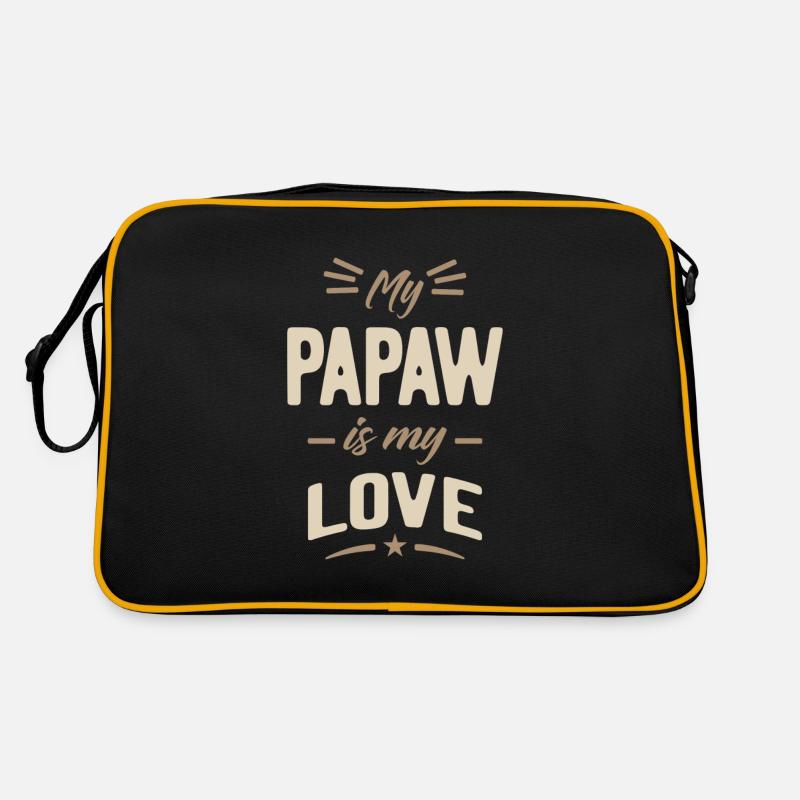 Mon papaw est mon amour - Sac Retro - noir/or