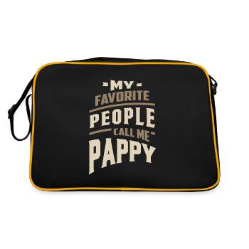 Favorite Pappy - Retro Bag - black/gold - Back