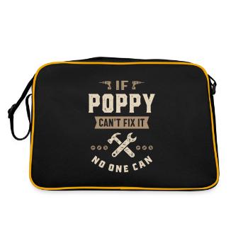 If Poppy Can't Fix It - Retro Bag - black/gold - Back