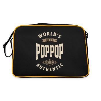 Best Pop Pop - Retro Bag - black/gold - Back