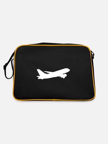 Avion - Sac Retro - noir/or - Dos