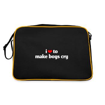 j'aime faire pleurer les garçons - Sac Retro - noir/or - Dos