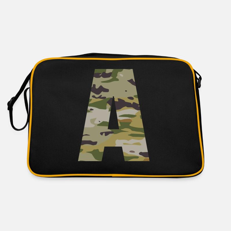 Tarnbuchstabe A Retro Tasche