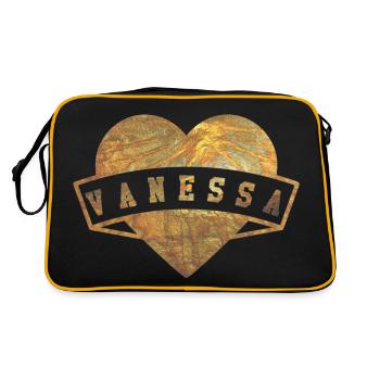 Vanessa Hearts Gold - Retro Bag - black/gold - Back