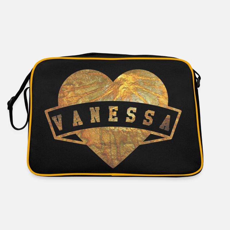 Vanessa Hearts Gold Sac Retro